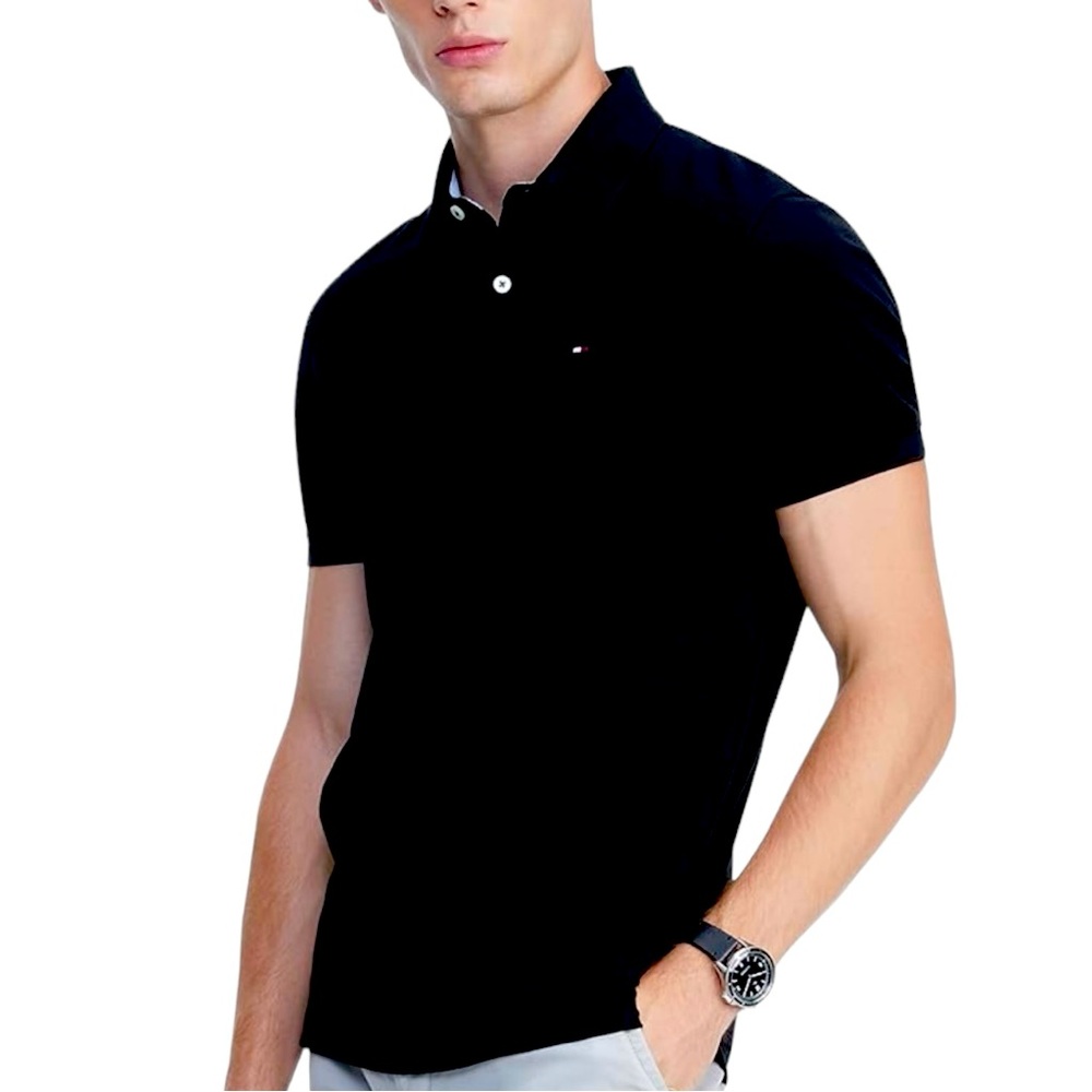 Navy Blue Tommy Hilfiger Polo Shirt (M)